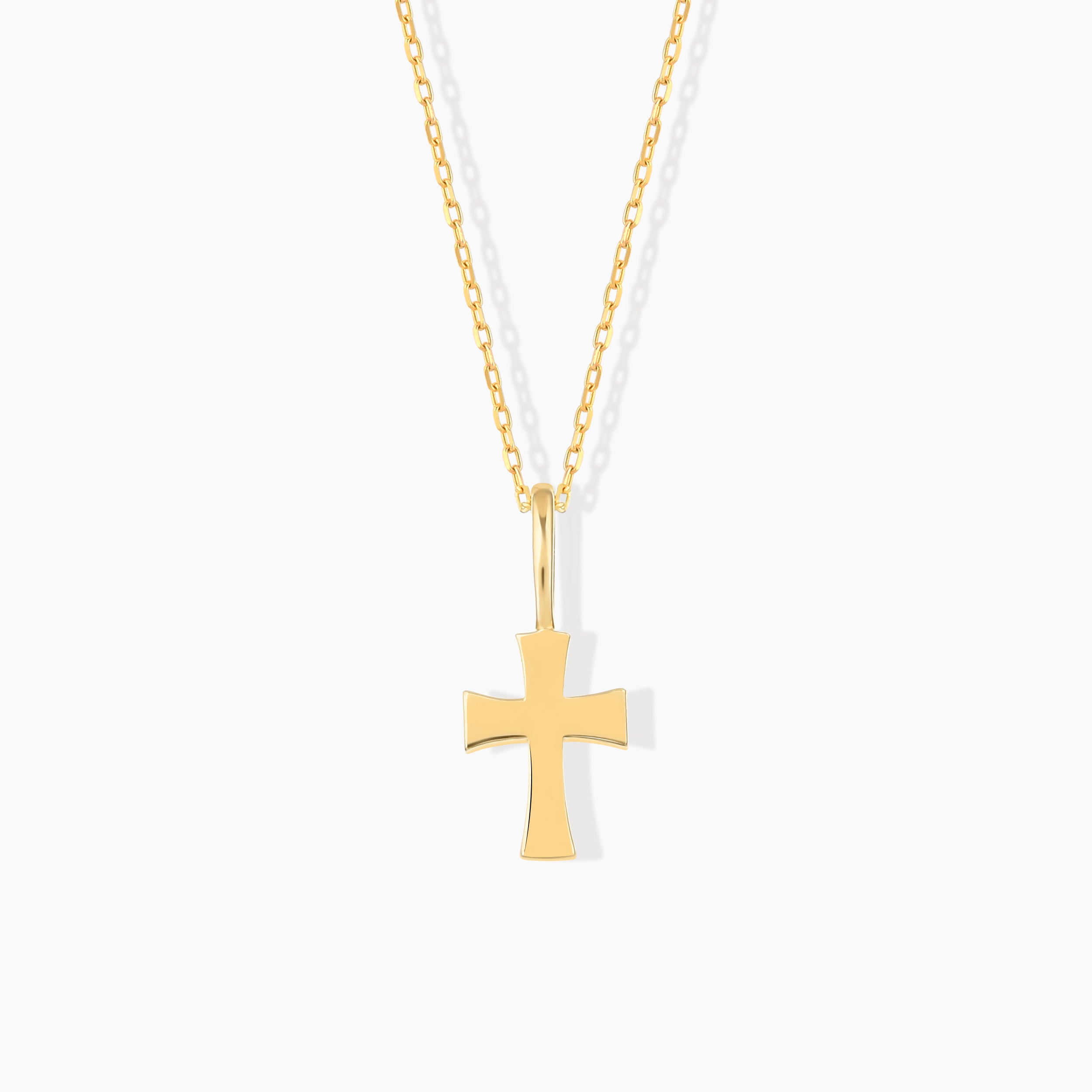 new top jewelry 14k クロスチャーム Cross Charm Pendant Necklace in 14K Solid Gold, Women by GELIN