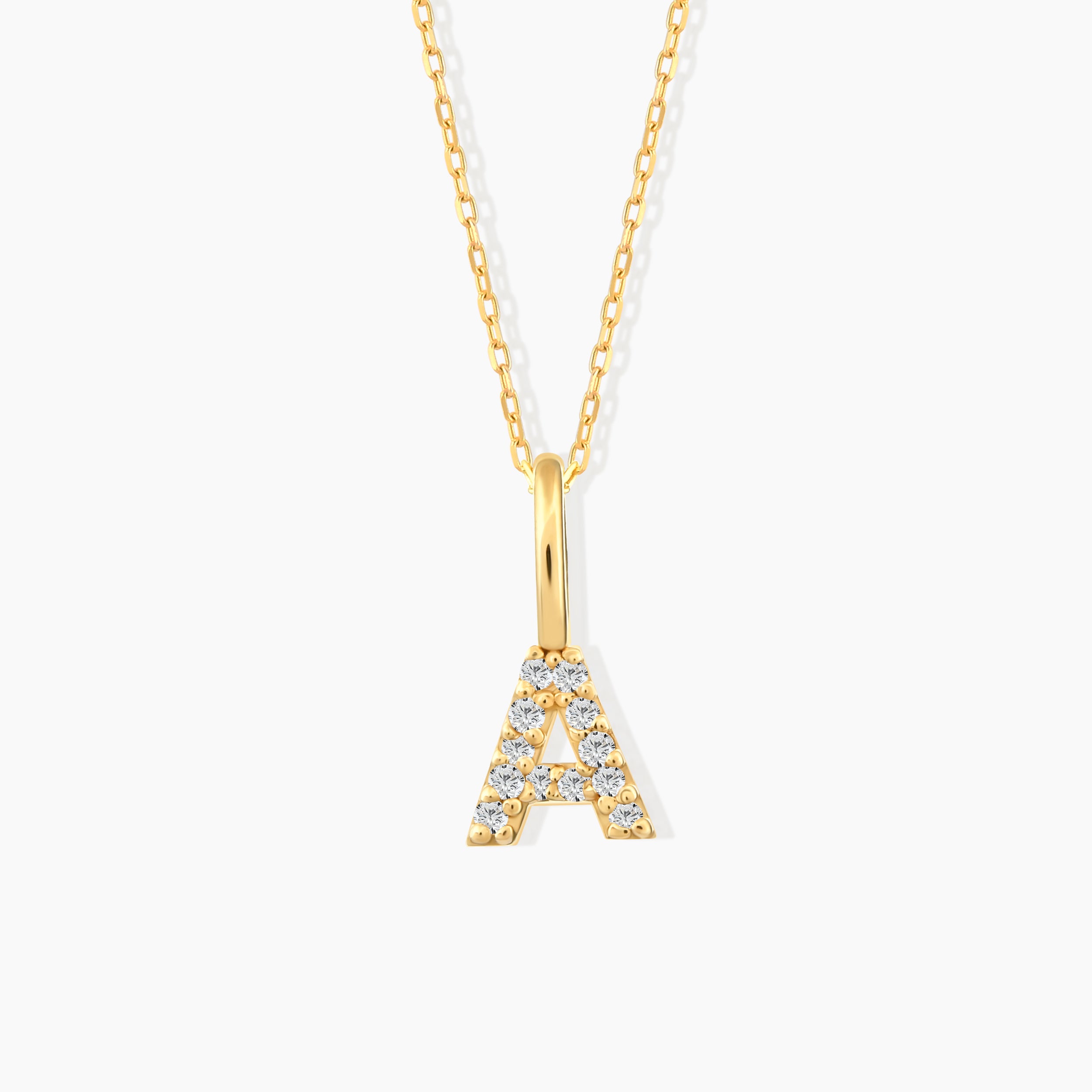 Diamond Initial Letter Necklace