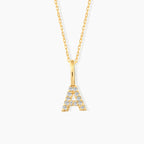 Diamond Initial Letter Necklace