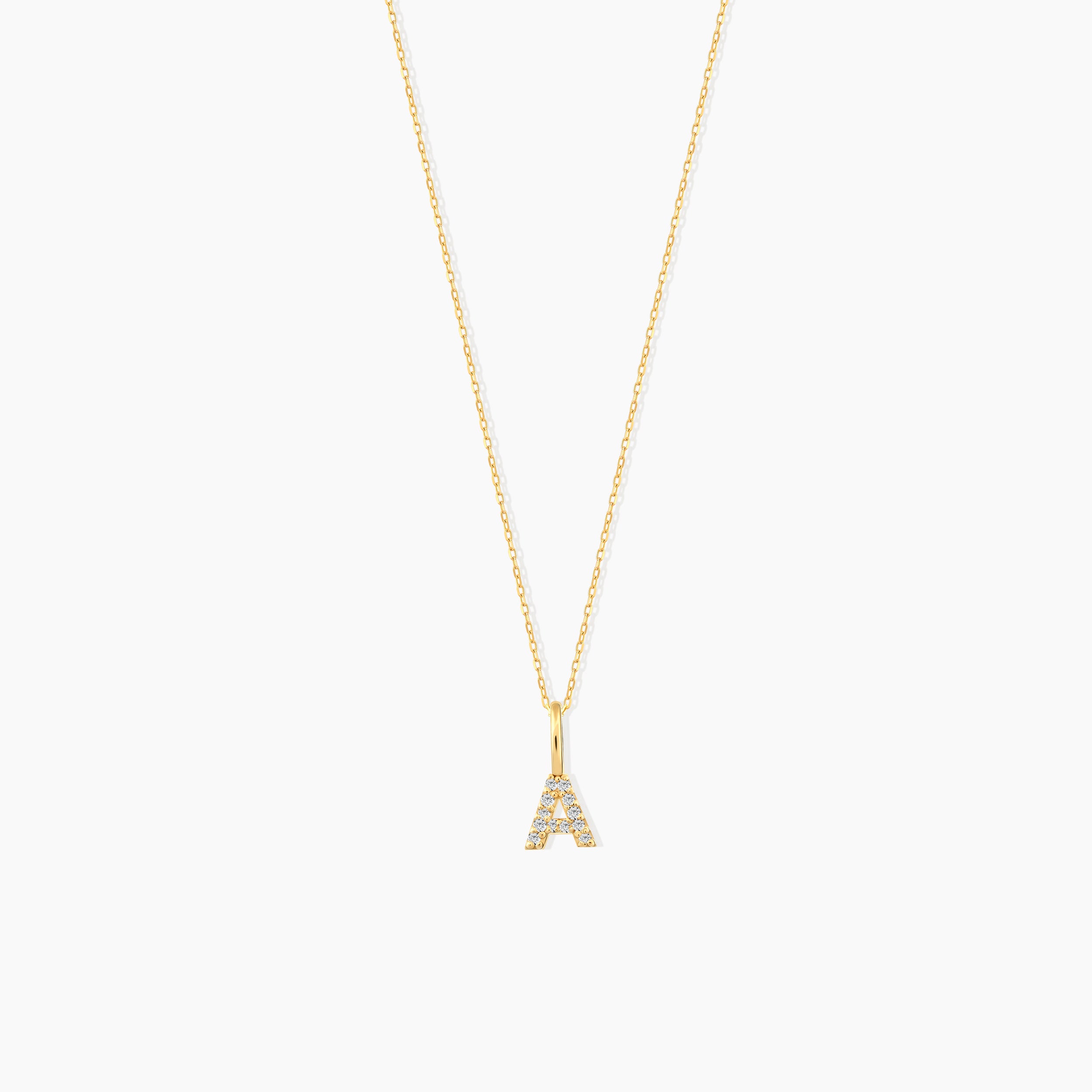 Diamond Initial Letter Necklace