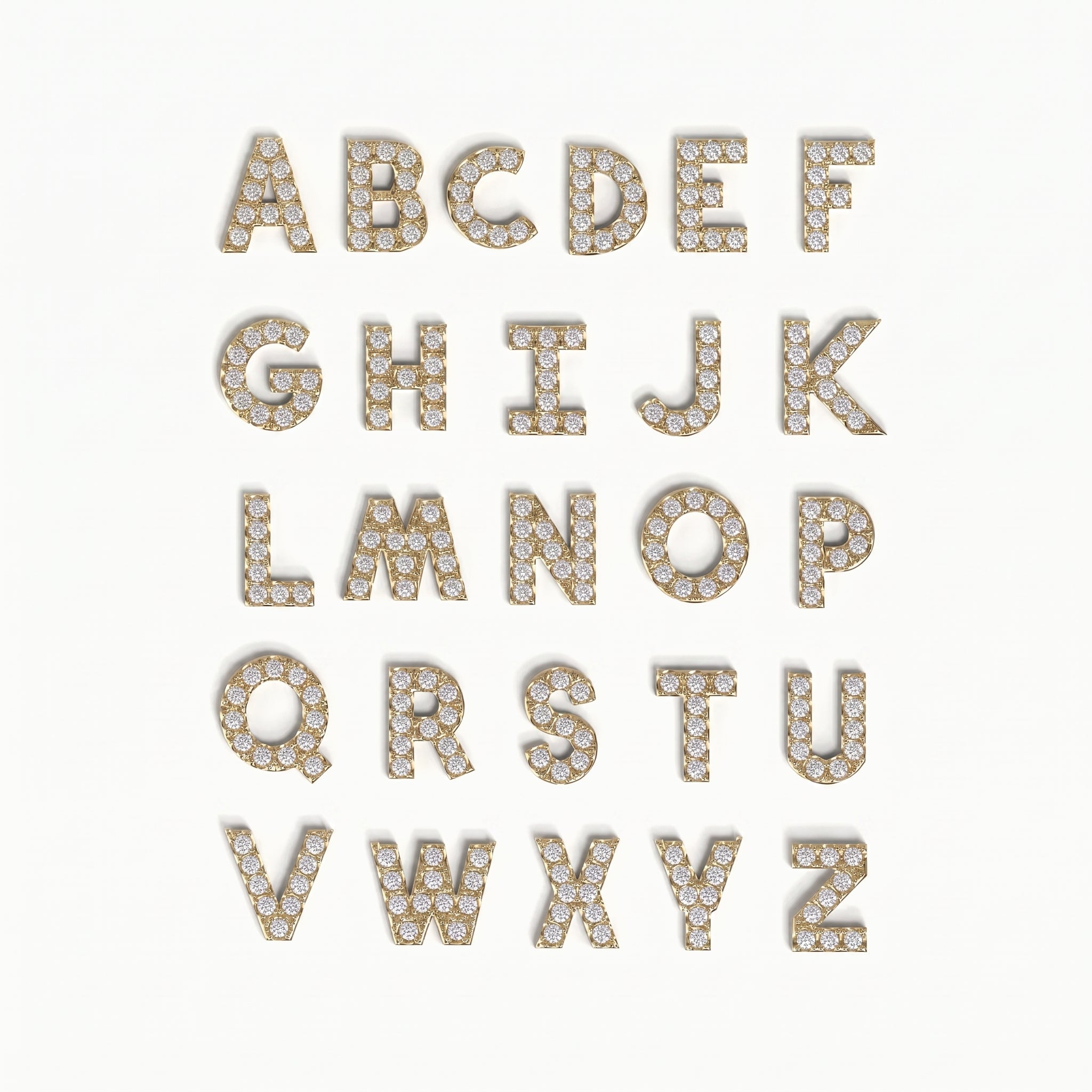 Diamond Initial Letter Necklace