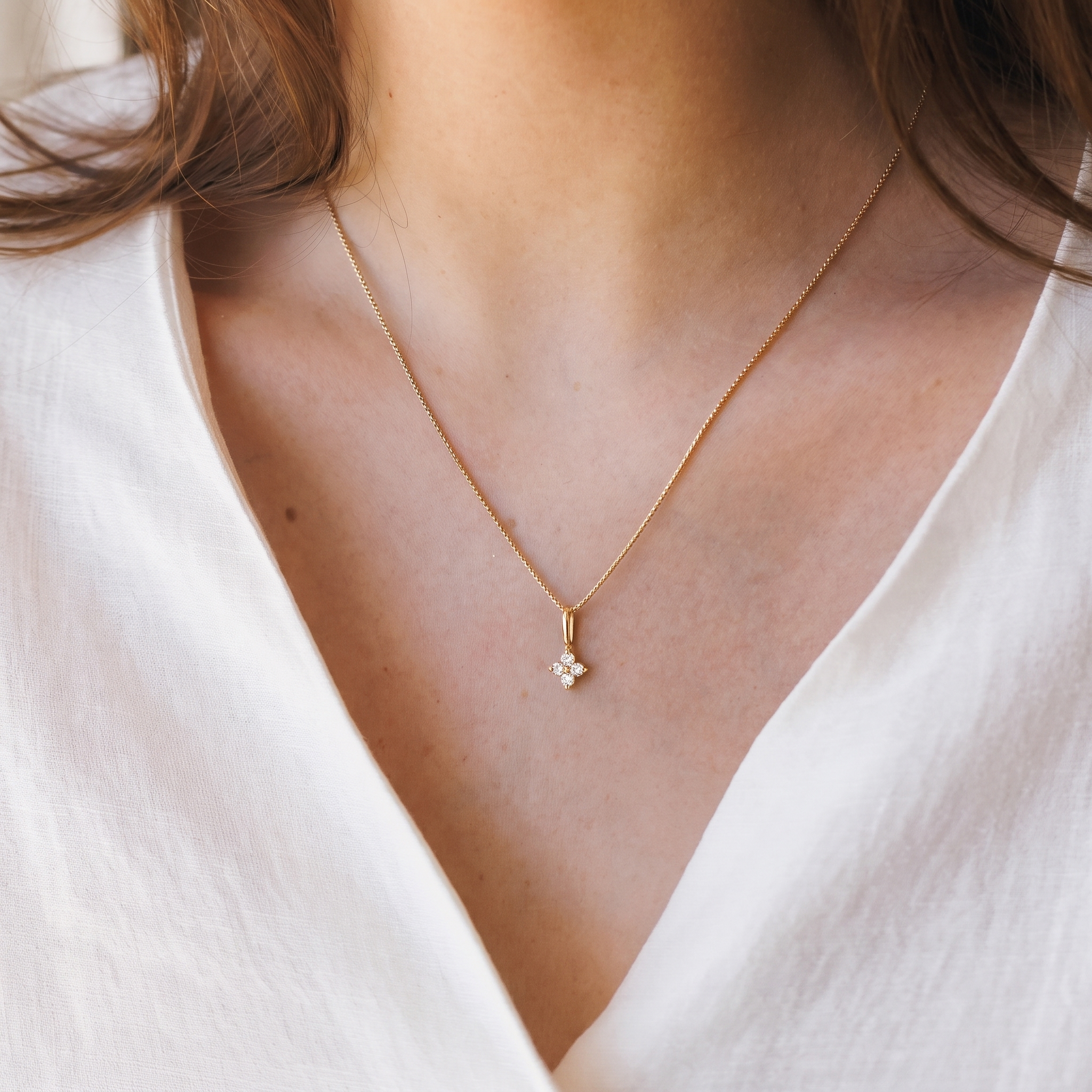 Diamond Clover Charm