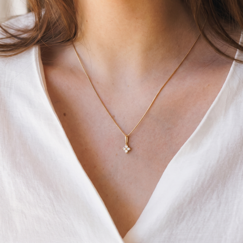 Diamond Clover Charm