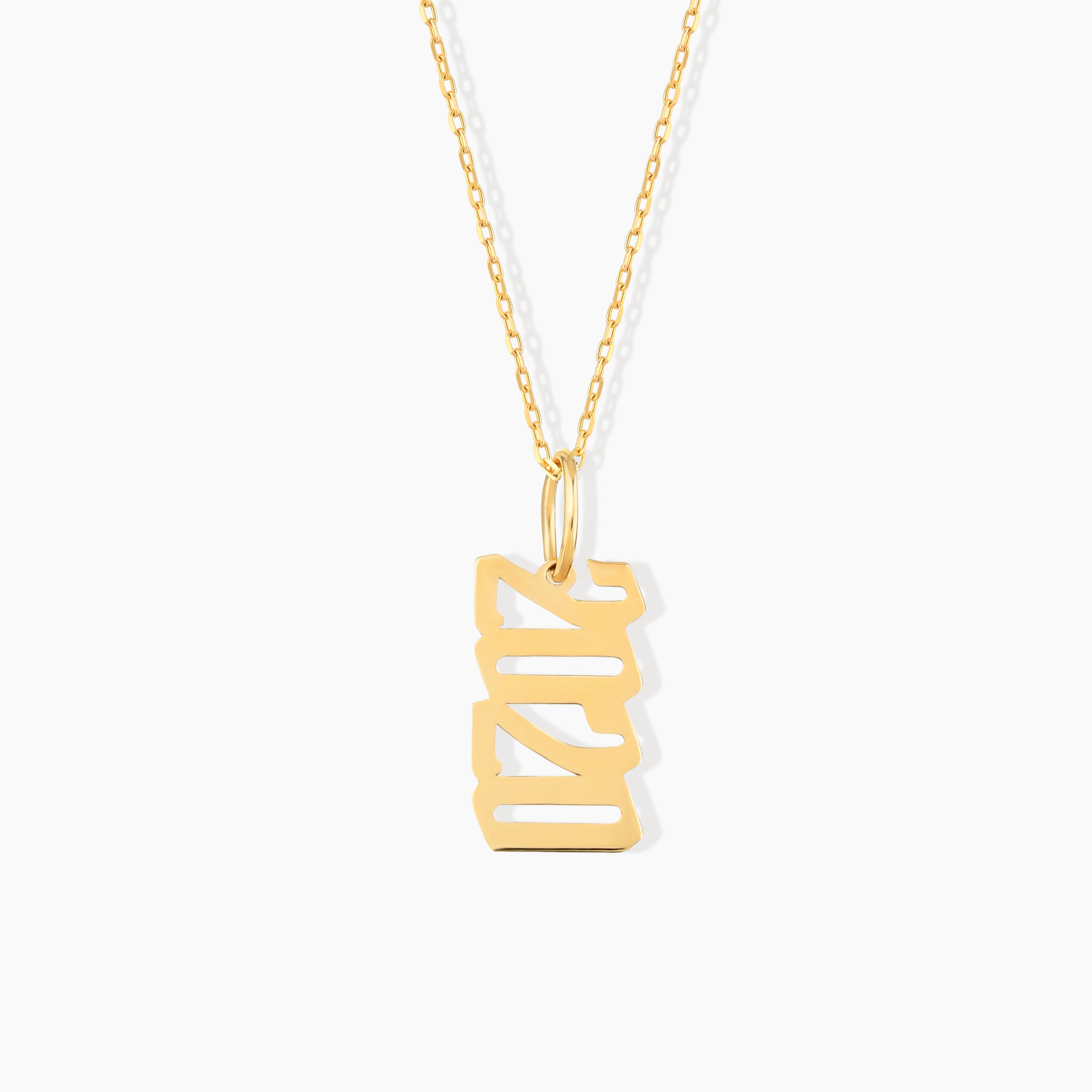 Custom Year Date Pendant Necklace