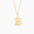 Custom Number Pendant Necklace