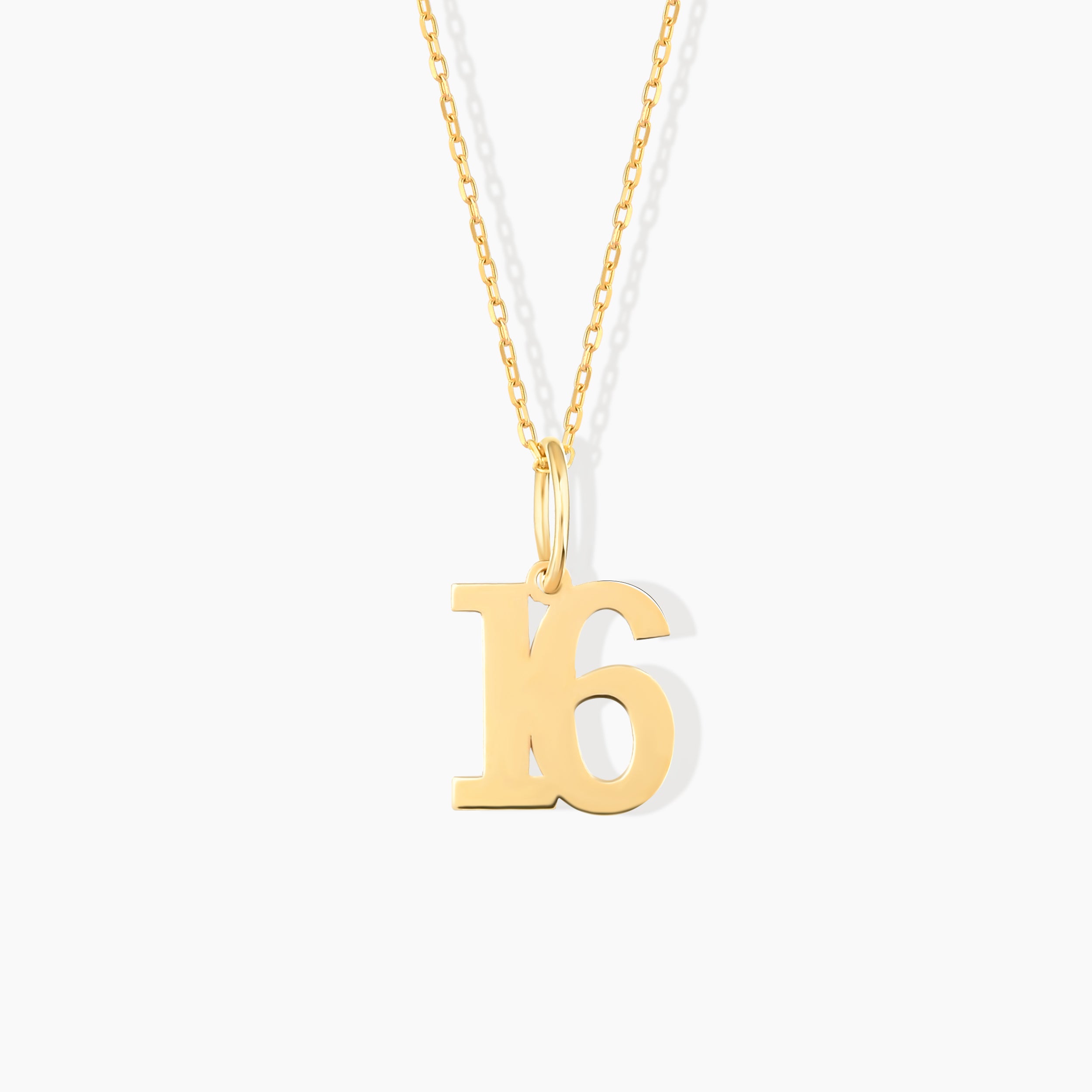 Custom Number Pendant Necklace