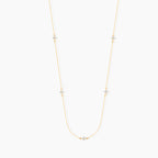 Diamond Clover Station Necklace