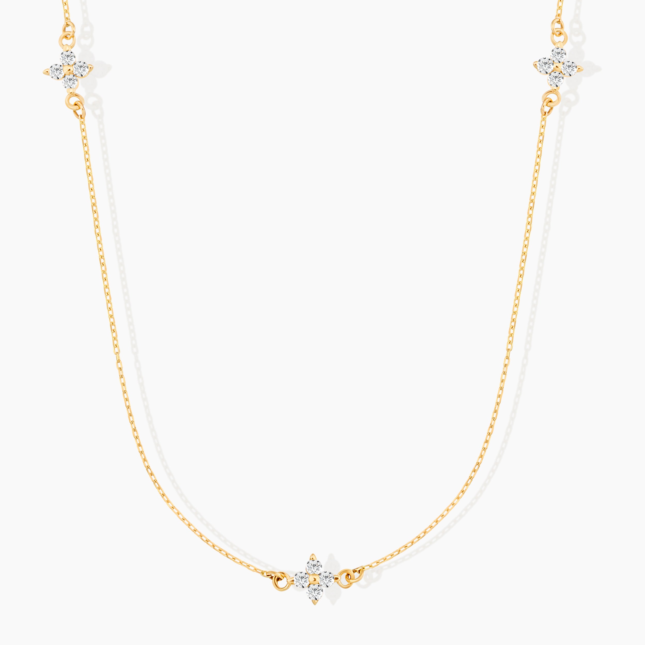Diamond Four Leaf Clover Necklace