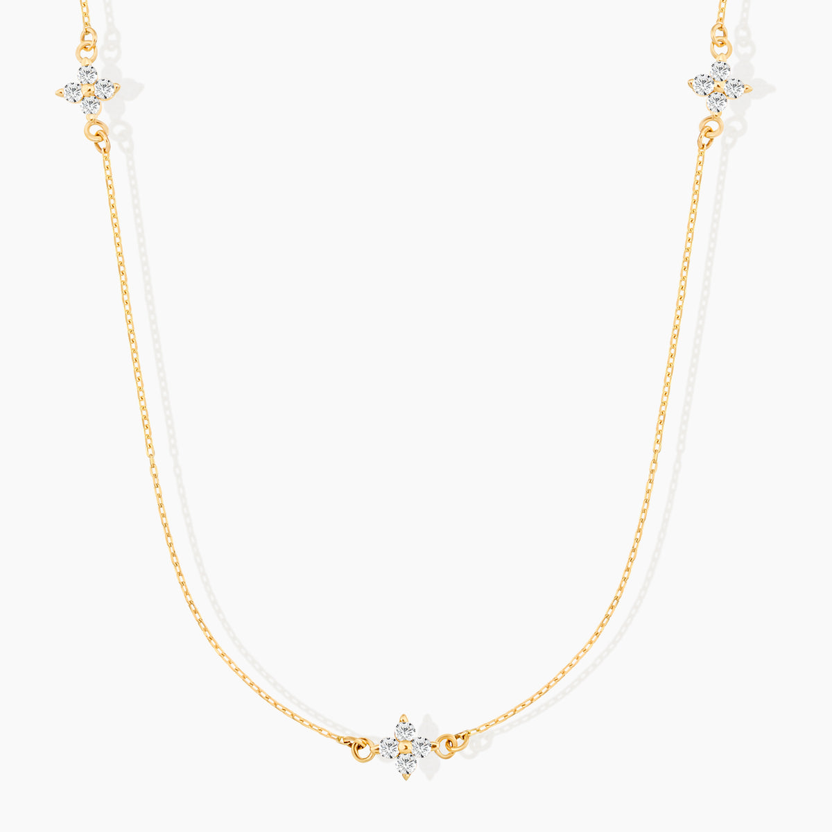 Diamond Four Leaf Clover Necklace