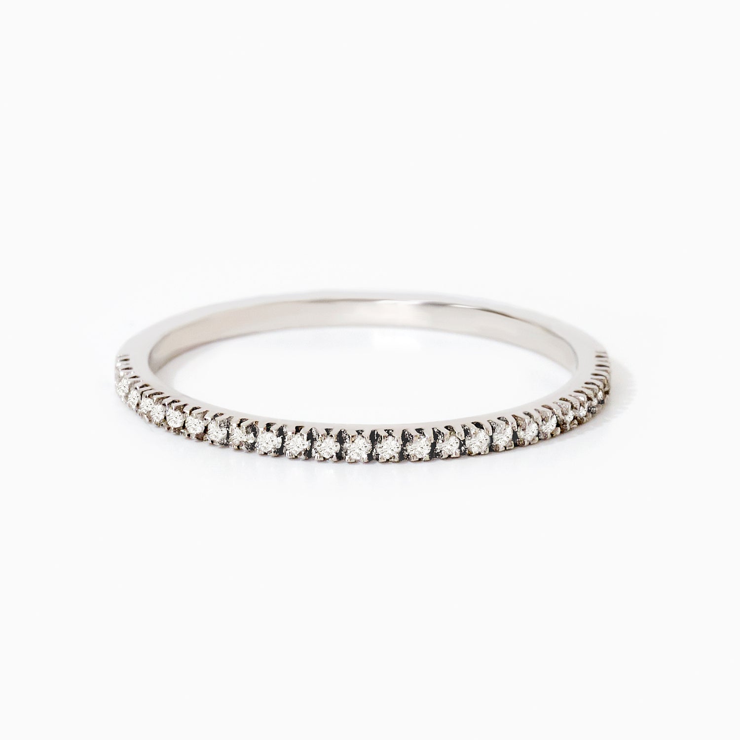 Diamond Half Eternity Stackable Ring