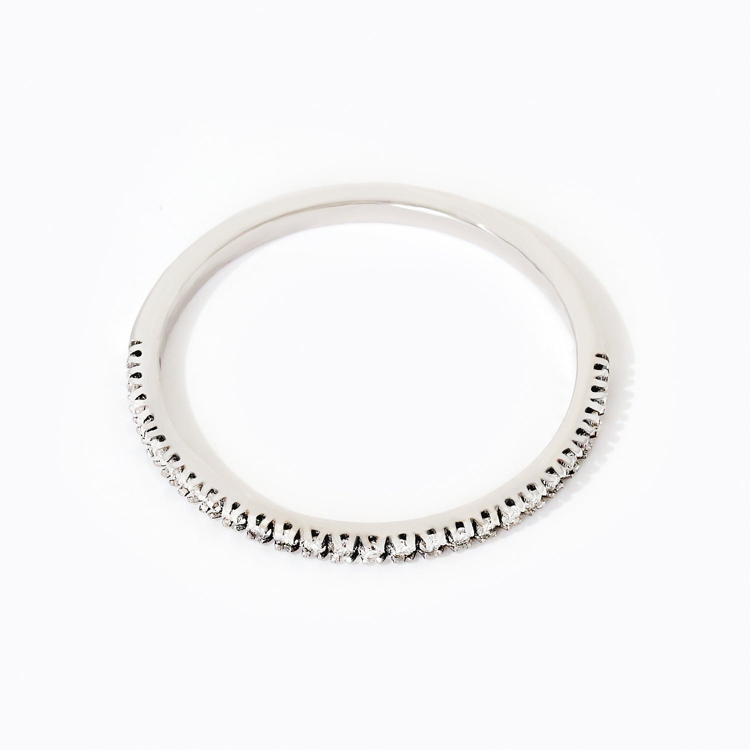 Diamond Half Eternity Stackable Ring