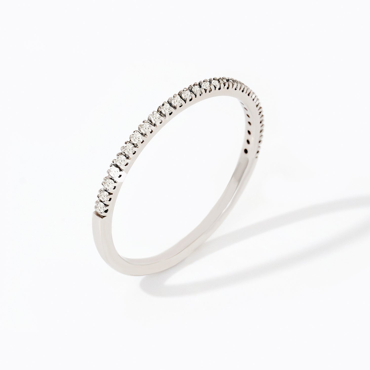 Diamond Half Eternity Stackable Ring