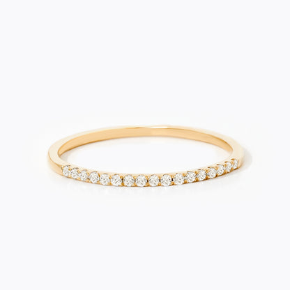 Diamond Half Eternity Band Ring in 14K Solid Gold