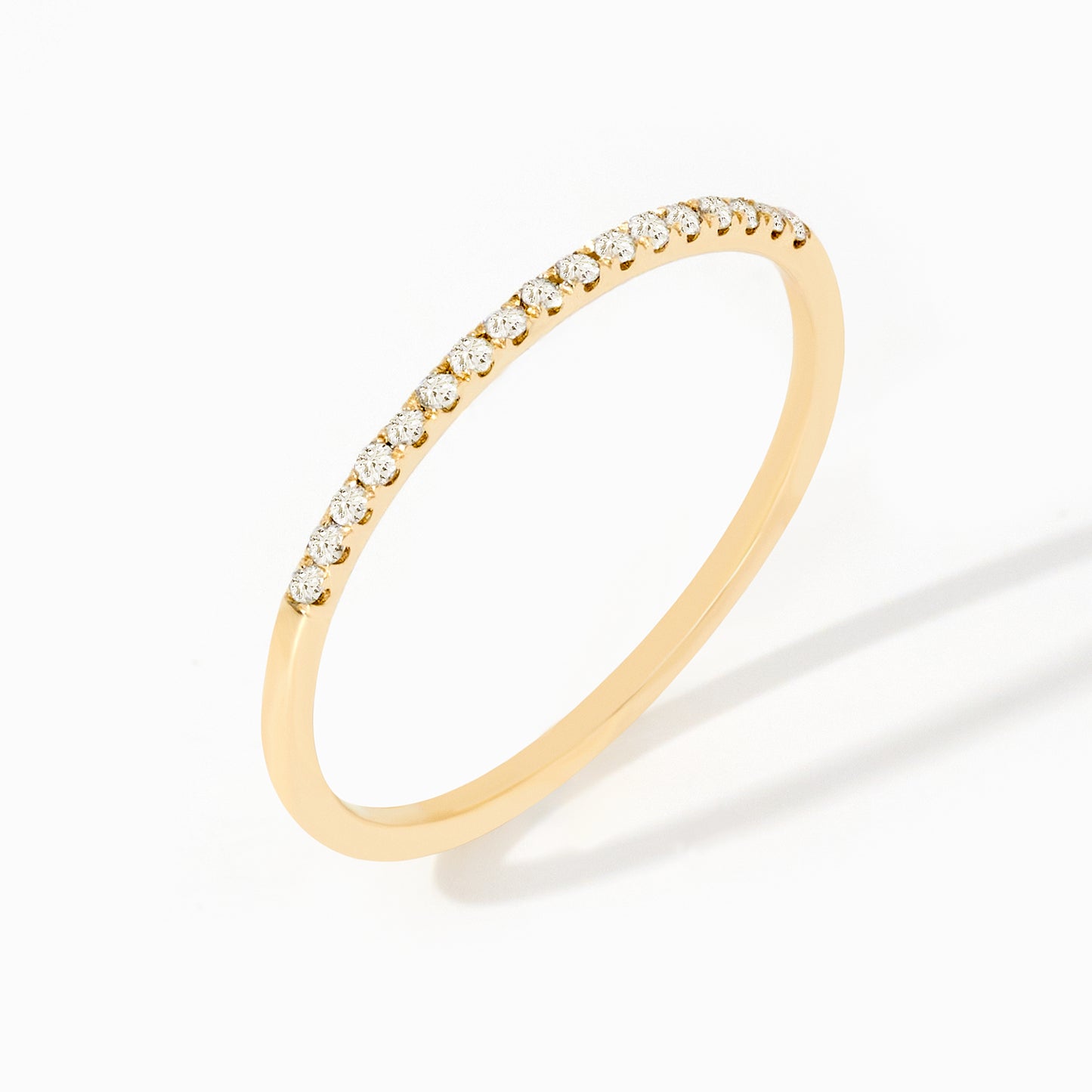 Diamond Half Eternity Band Ring in 14K Solid Gold