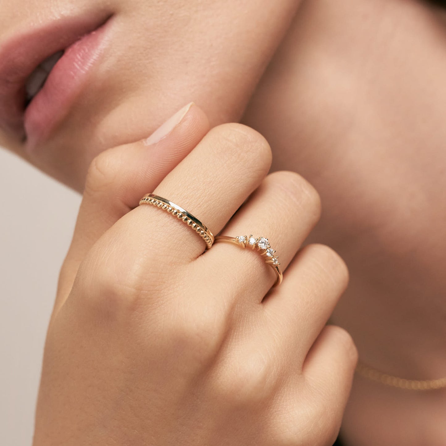 Birthstone Stacking Ring in 14k Solid Gold