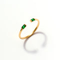 Birthstone Duo Baguette Open Ring