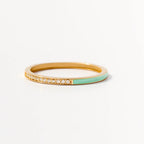 Diamond Enamel Eternity Ring
