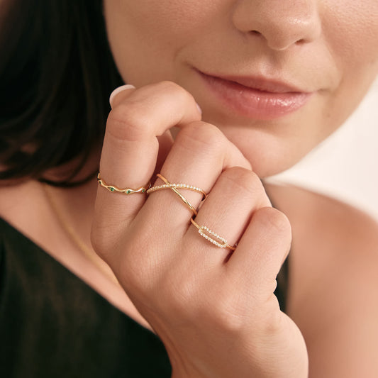 Emerald Wedding Band