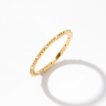 Diamond Eternity Bubble Ring in 14K Solid Gold