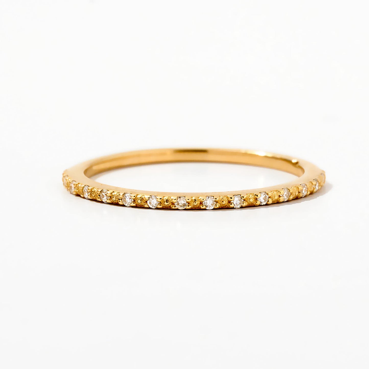 Diamond Half Eternity Band in 14K Solid Gold