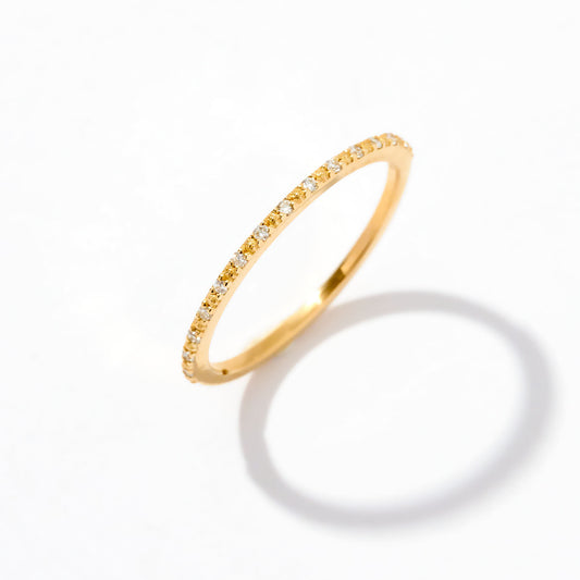 Diamond Half Eternity Band in 14K Solid Gold