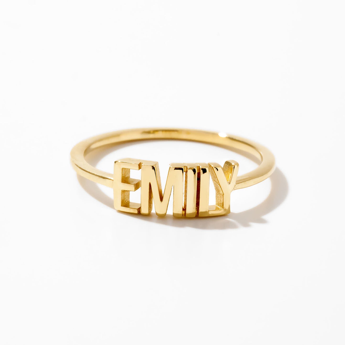 Custom Cursive Name Ring in 14K Solid Gold