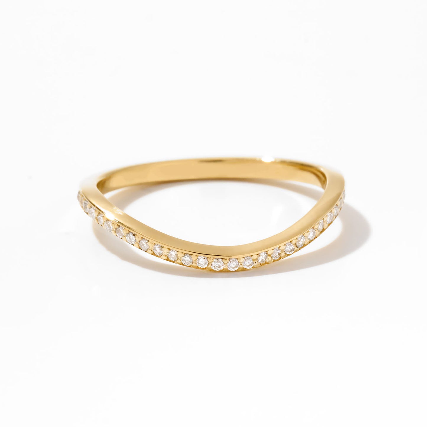 Diamond Curved Eternity Ring in 14K Solid Gold