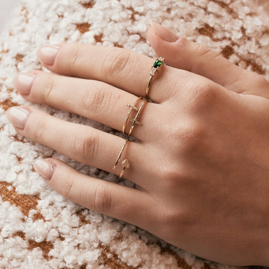 Mini Diamond Heart Ring