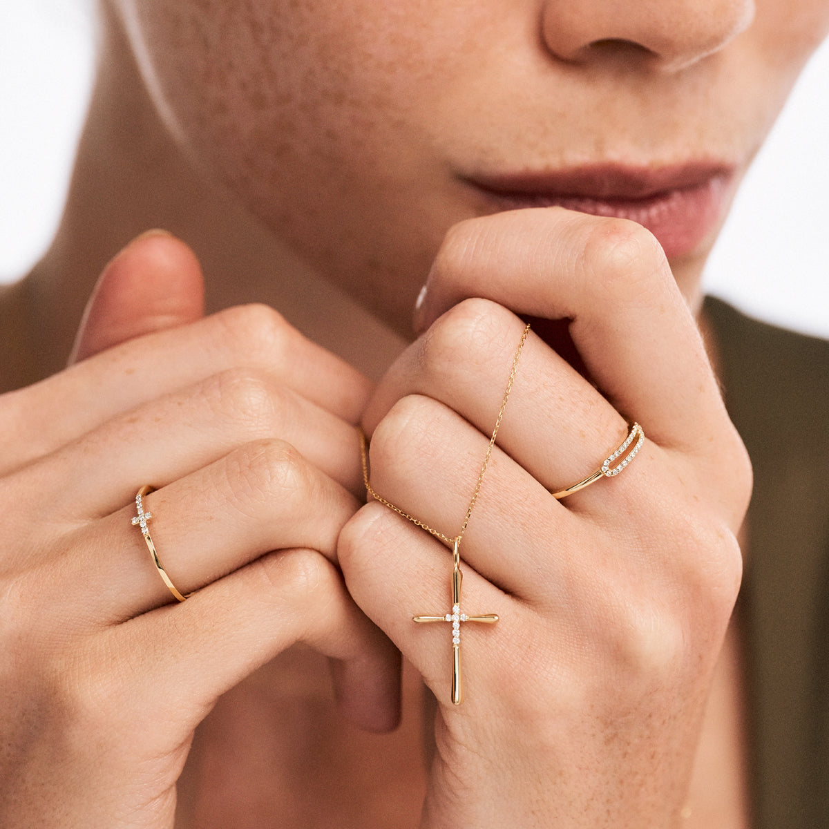Diamond Cross Ring