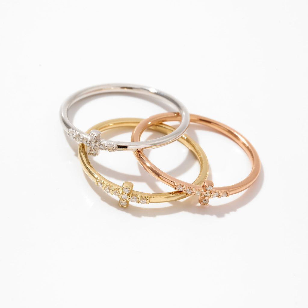 Diamond Cross Ring