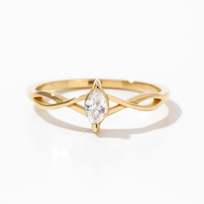 Personalized Ivy Marquise Ring in 14k Solid Gold