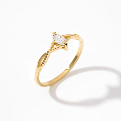 Personalized Ivy Marquise Ring in 14k Solid Gold