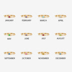 Birthstone Marquise Half Eternity Ring