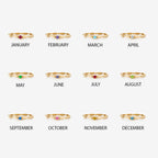 Birthstone Marquise Half Eternity Ring