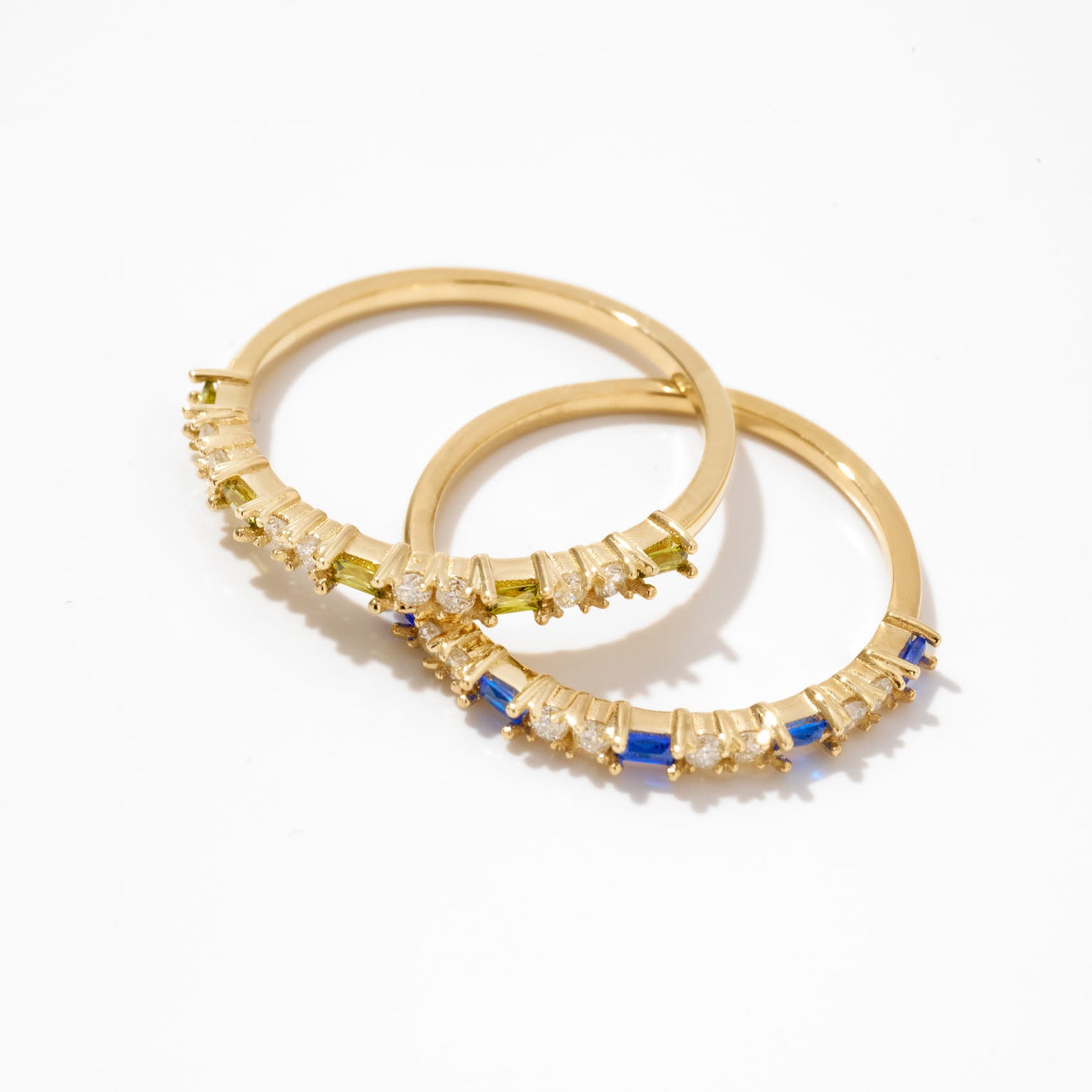 Baquette Half Eternity Ring in 14k Solid Gold