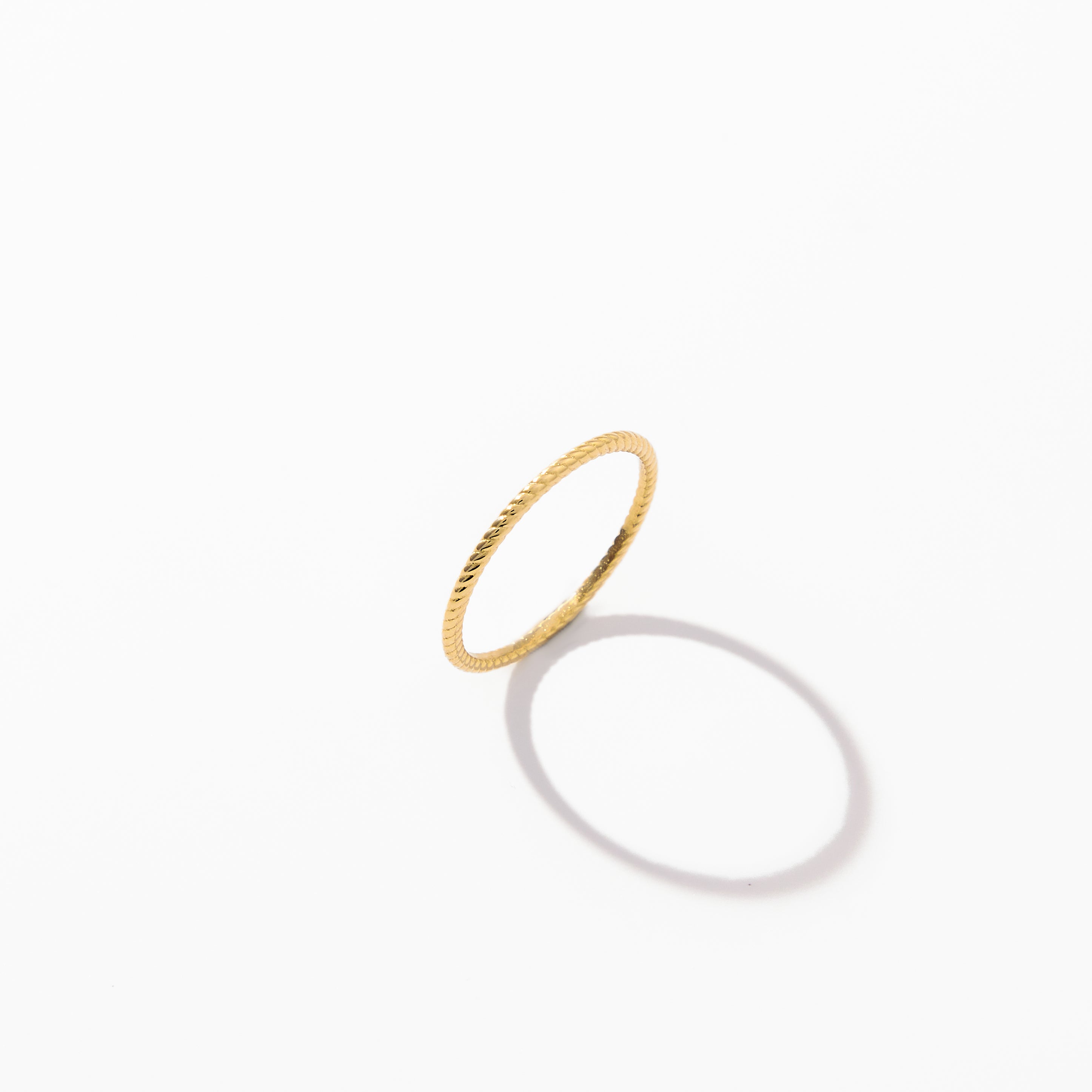 Thin Rope Ring - Dainty Twisted Ring