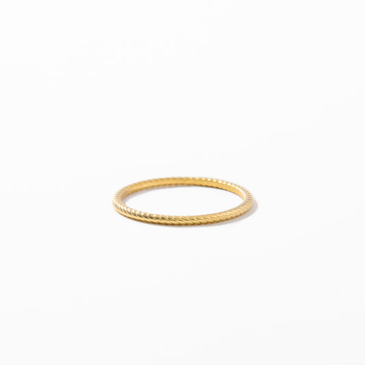 Thin Rope Ring - Dainty Twisted Ring