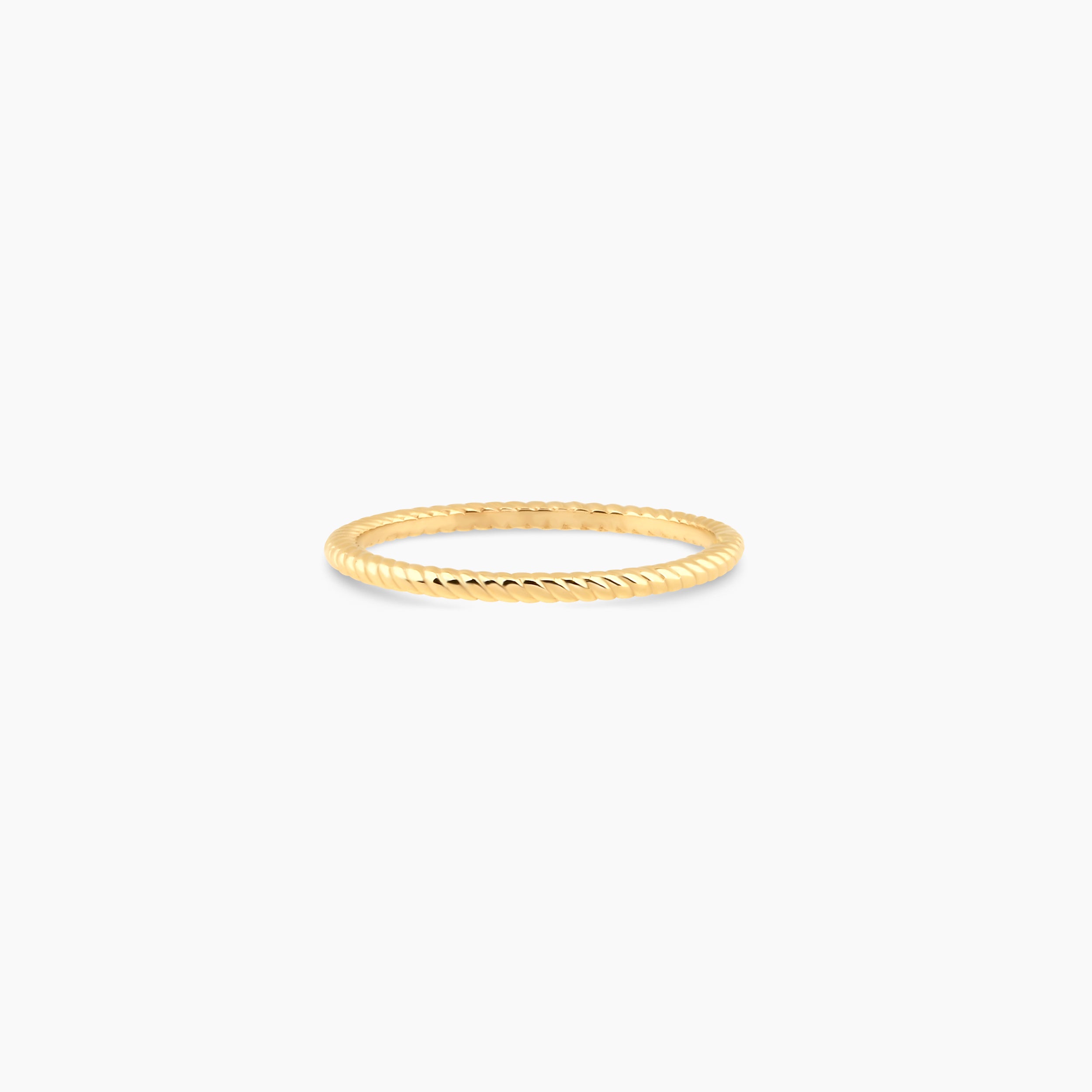 Thin Rope Ring - Dainty Twisted Ring