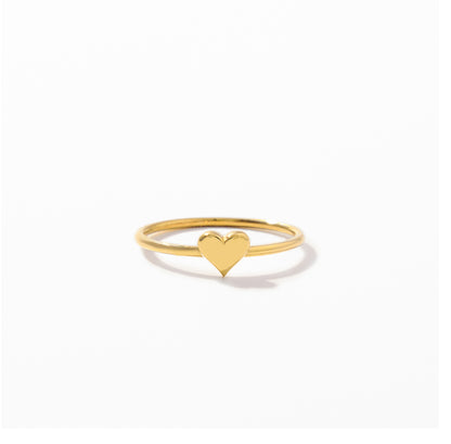 Puffed Heart Stacking Ring