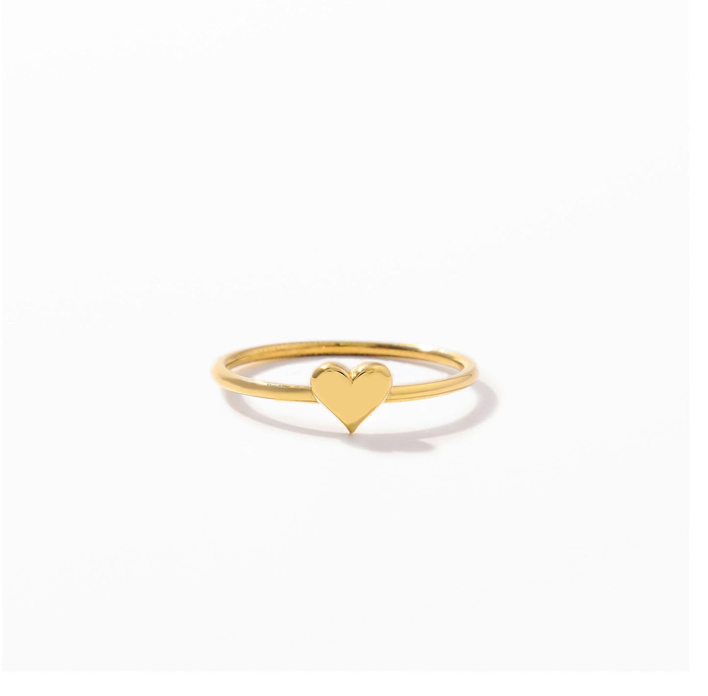 Puffed Heart Stacking Ring