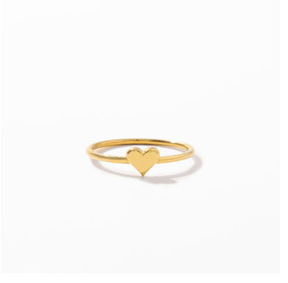 Puffed Heart Stacking Ring