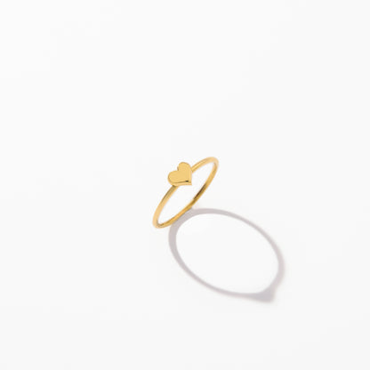 Puffed Heart Stacking Ring