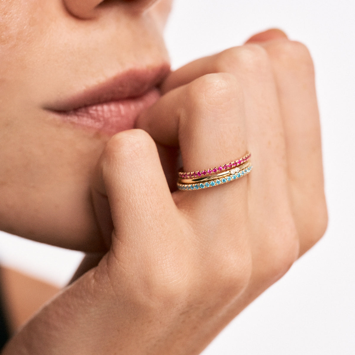 Birthstone Full Eternity Stacking Ring