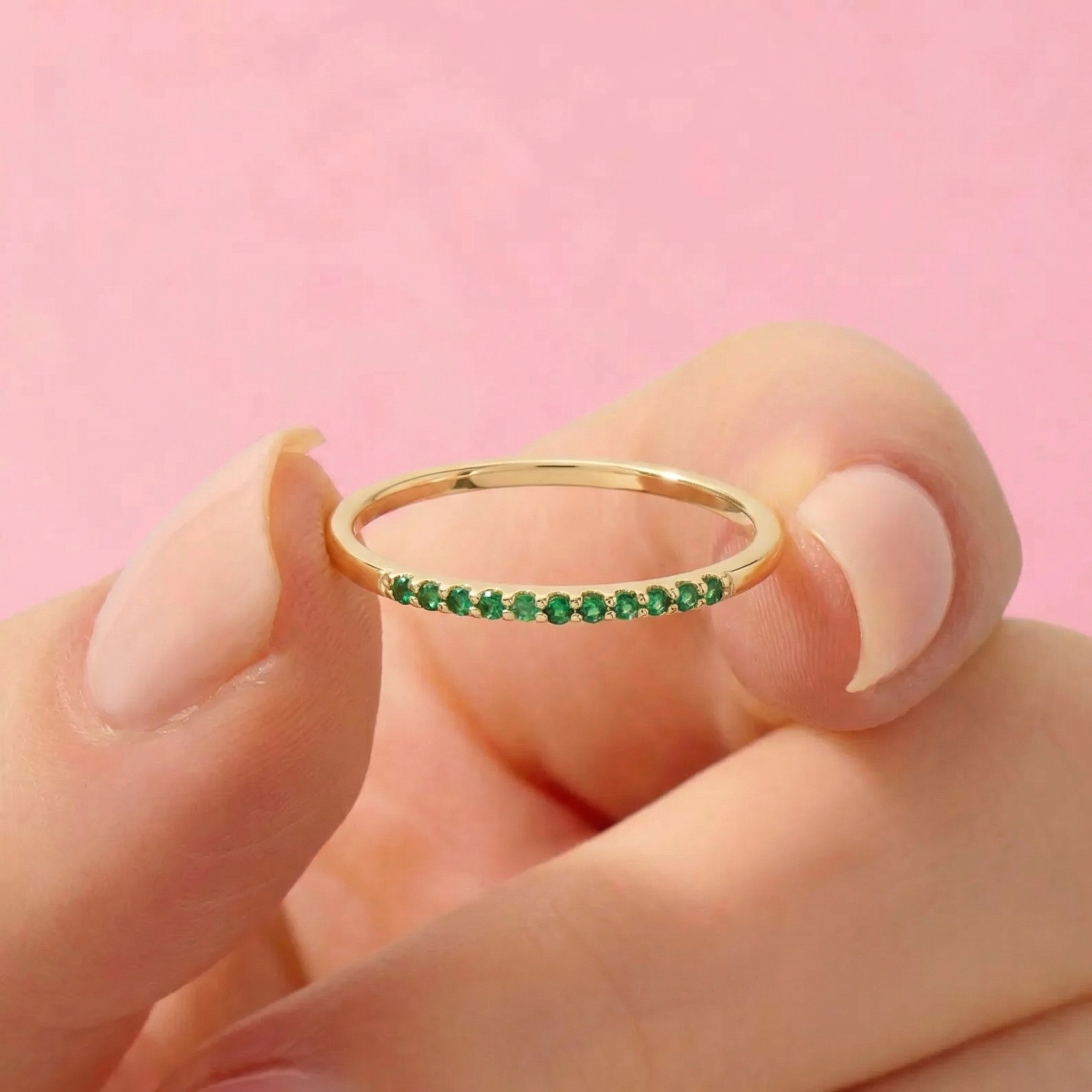 Dainty Birthstone Stacking Ring