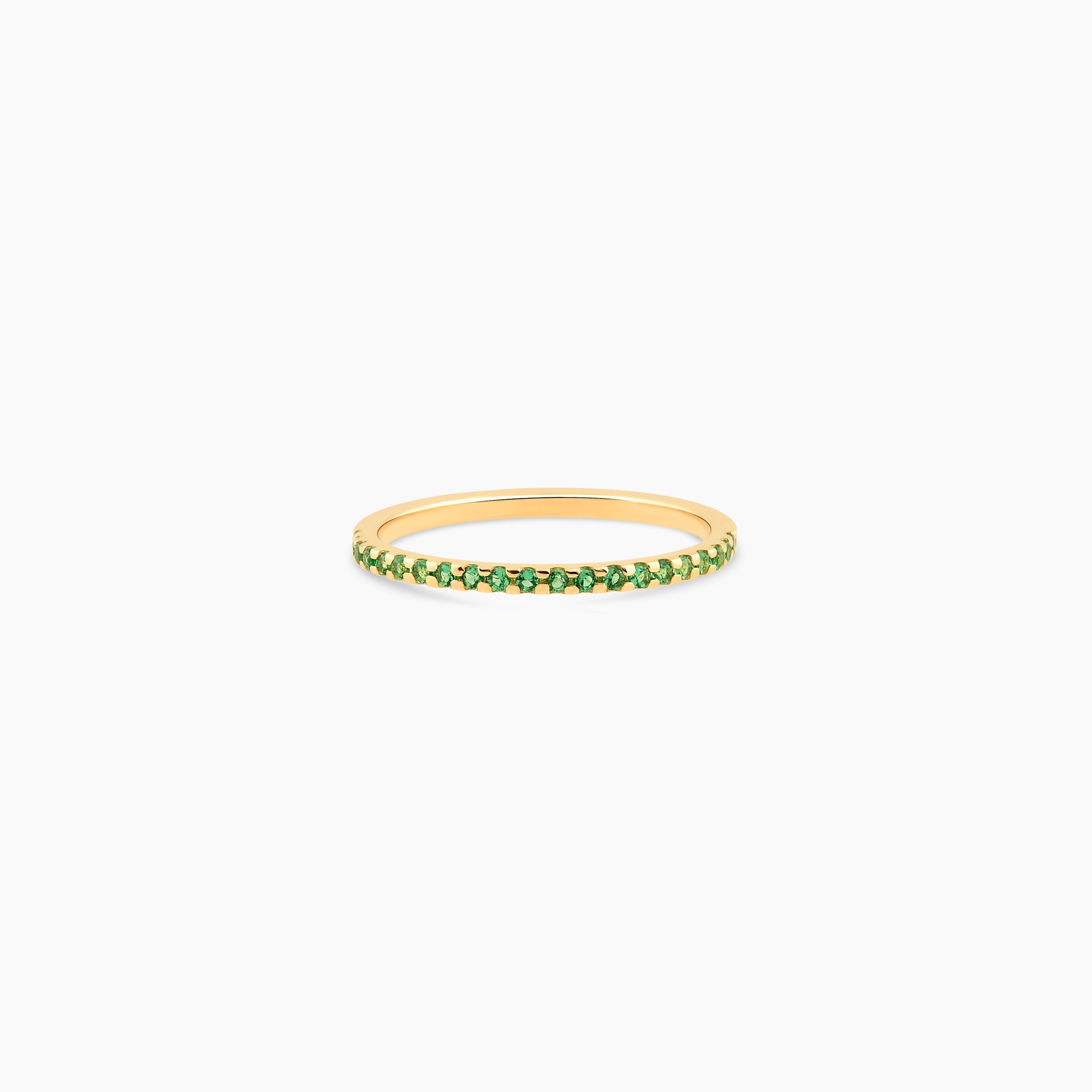 Birthstone Half Eternity Ring