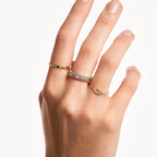 Birthstone Half Eternity Ring