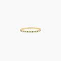Dainty Natural Diamond Simulated Emerald Eternity Band