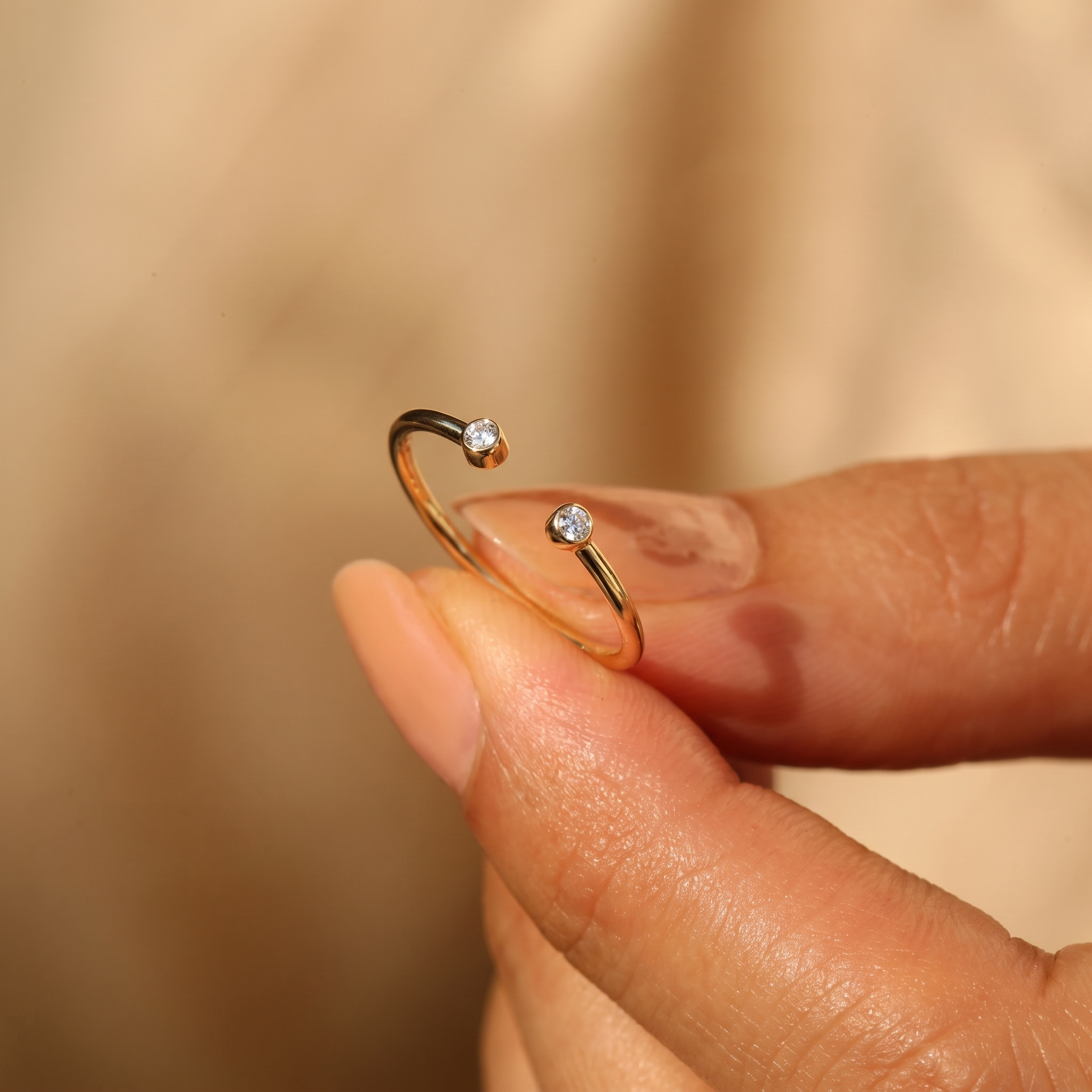 Dainty Diamond Open Ring