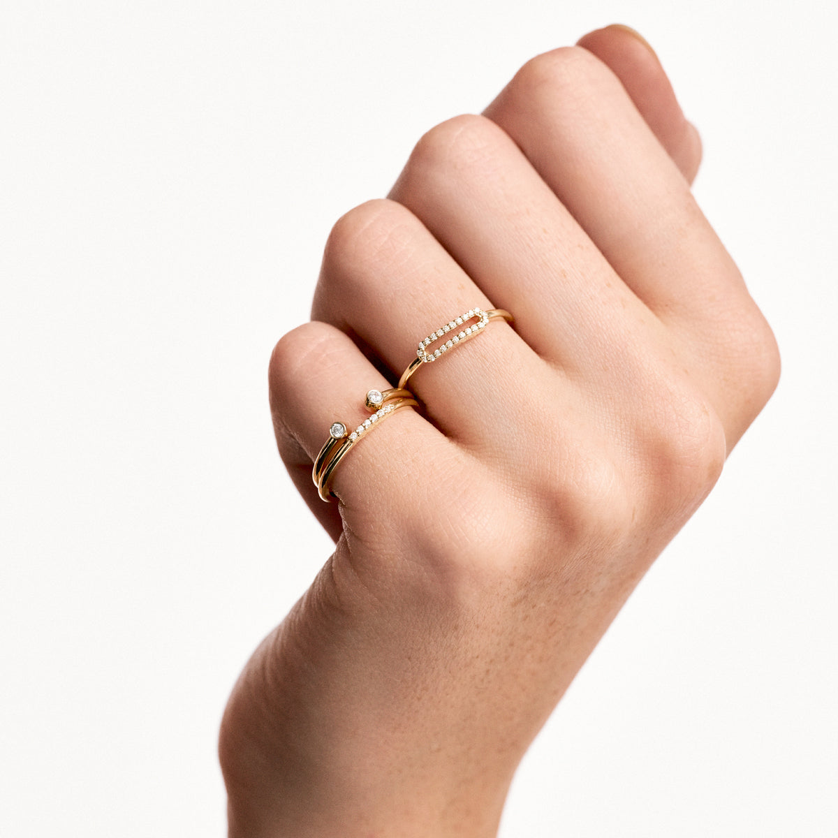 Diamond Paperclip Ring