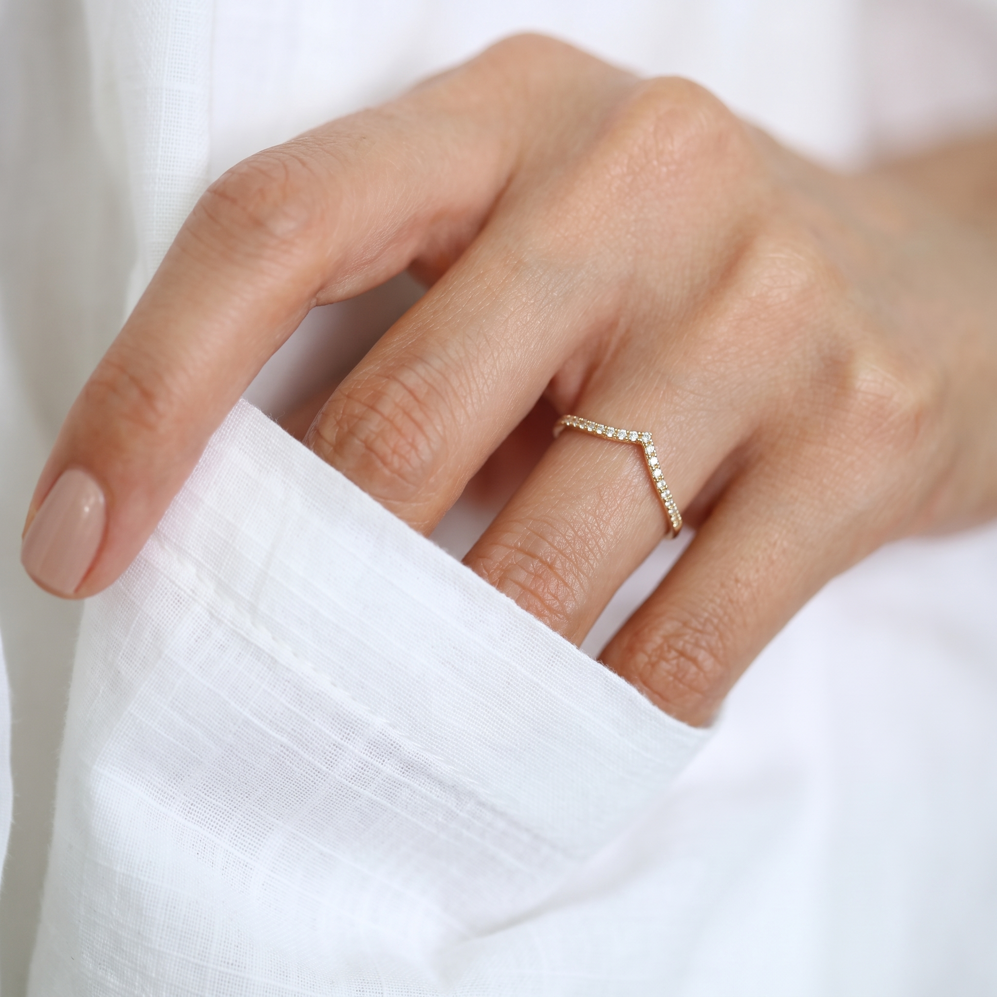 Diamond Chevron Ring